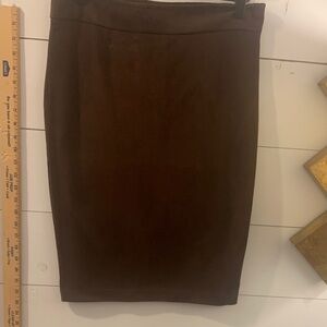 Elegant Brown Pencil Skirt